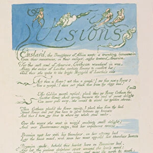 Visions, plate 4 from Visions of the Daughters of Albion, 1793