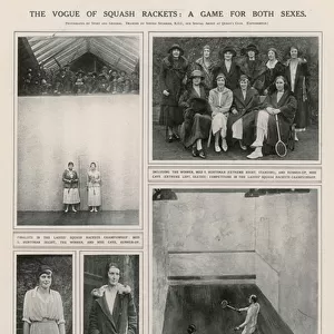 The vogue of squash rackets: a game for both sexes (engraving)