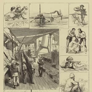 Volunteering in British Burmah, to Insein with the Moulmein Rifles (engraving)