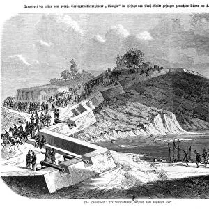 War of Duchies, Danish fortifications, illustration from Illustrierte Kriegsberichte