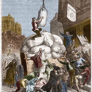 The War of Flours: Pillage of bakeries in Paris, around 1775