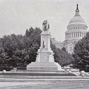 Washington, DC: The Naval Monument, Pennsylvania Avenue near Western Entrance to Capitol Grounds (b / w photo)