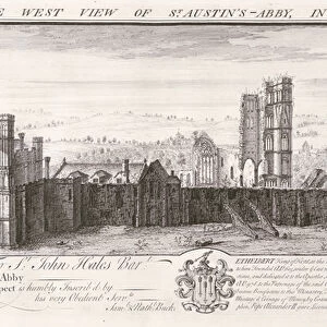 The West View of St. Austins Abbey, in Canterbury, from A Collection of
