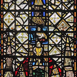 Window w31 depicting a canopy with a figure (stained glass)