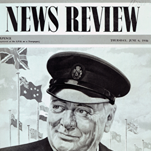 Winston Churchill, from the frontcover of News Review, 6th June 1946 (print)