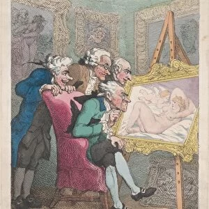 Connoisseurs June 20 1799 Hand-colored etching