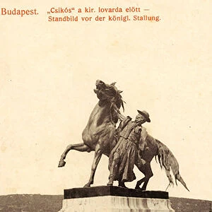 Csiko statue 1903 Budapest Standbild von der koniglichen Stallung
