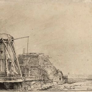 Drawings Prints, Print, Windmill, Artist, Rembrandt van Rijn, Dutch, Leiden 1606-1669 Amsterdam