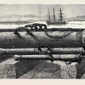 THE GUNS OF H. M. S. COURAGEUX AT GIBRALTAR The Courageux Was Wrecked in 1796