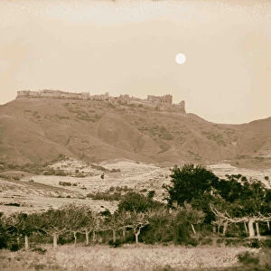 Margab Castle moon-rise 1934 Syria