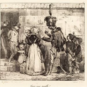 Nicolas-Toussaint Charlet (French, 1792 - 1845), Seriez vous sensible?, 1823, lithograph