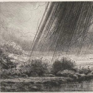 Storm Alphonse Legros French 1837-1911 Etching