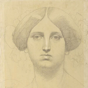 Study Madame Moitessier Jean-Auguste-Dominique Ingres