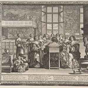 Wives Table Absence Husbands ca 1635-36 Etching