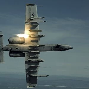 An A-10 Warthog breaks over the Pacific Alaska Range Complex during live fire training