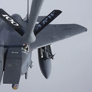 Air refueling a F-15E Strike Eagle of the U. S. Air Force