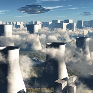 Aliens visiting a nuclear power station