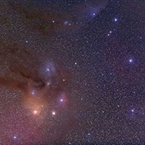 Antares and Scorpius Head area with Rho Ophiuchi nebulosity
