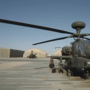 An Apache Helicopter at Camp Bastion, Afghanistan