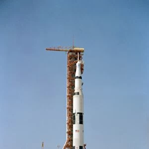 Apollo 10 space vehicle on the launch pad at Kennedy Space Center