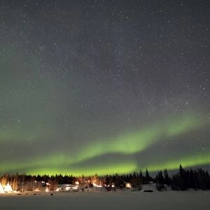 Aurora and Milky Way, Aurora Village, Yellowknife, Northwest Territories, Canada