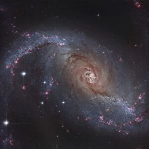 Barred spiral galaxy NGC 1672 in the constellation Dorado