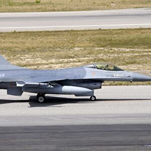 Chilean Air Force F-16A taxiing at Natal Air Force Base, Brazil