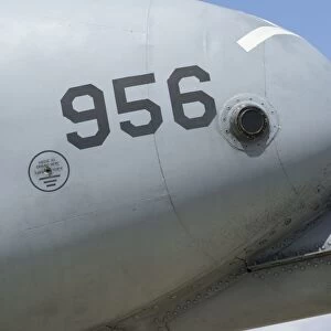 Close-up of the GAU-8 Avenger gun on an A-10A Thunderbolt II