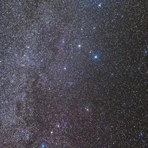Constellations Canis Major and Puppis with nearby deep sky objects