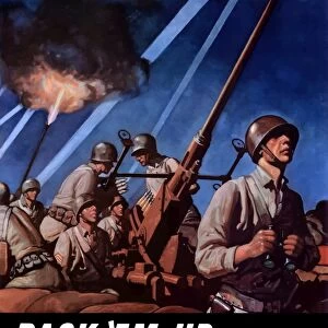 Digitally restored war propaganda poster