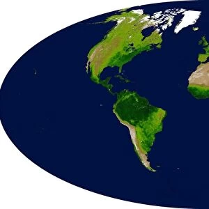 Enhanced Vegetation Index map showing the density of plant growth over the entire globe
