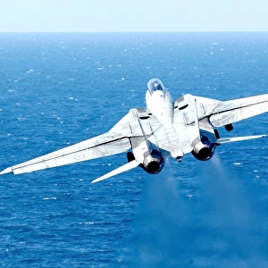 An F-14D Tomcat taking off