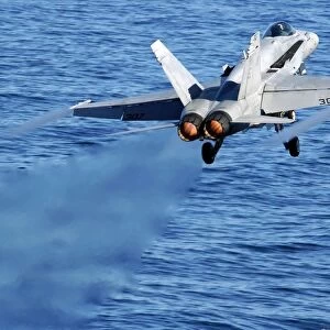 An F / A-18C Hornet taking off