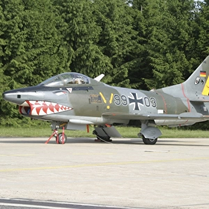 A Fiat G-91 fighter plane of the German Air Force