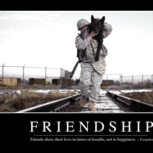 Friendship: Inspirational Quote and Motivational Poster