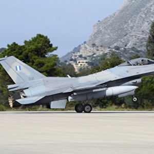 Hellenic Air Force F-16C Block 52 landing at Araxos Air Base