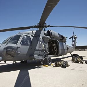 HH-60G Pave Hawk with pararescuemen equipment