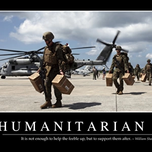 Humanitarian Aid: Inspirational Quote and Motivational Poster