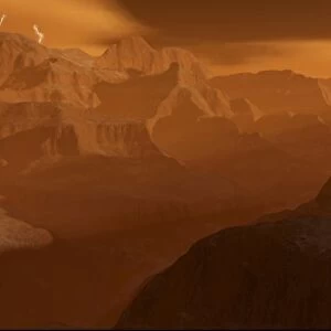 Illustration of the Maxwell Montes mountain range on the planet Venus