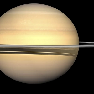 Illustration of Saturn and Earth to scale
