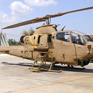 Israeli Air Force AH-1 Tzefa attack helicopter at Tel Nof Air Base, Israel