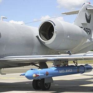 Jamming pod on a Learjet, Hohn Air Base, Germany