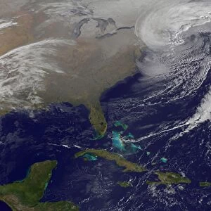 Two low pressure systems merge together and form a giant nor easter