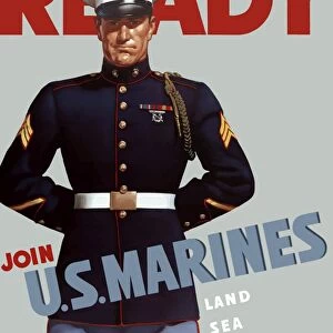 Marine Corps recruiting poster from World War II