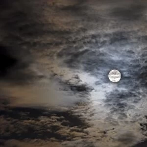 Full moon in clouds