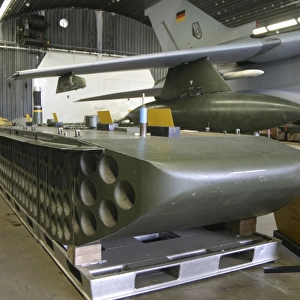A MW-1 munitions dispenser for the German Air Force Tornado aircraft