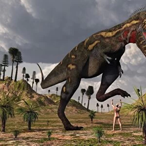 A nano-tyrannosaurus takes on Adam the first man