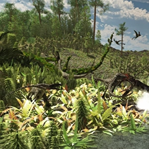 A Nothosaurus catches an unware Ceolophysis