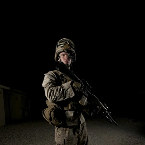 Portrait of a U. S. Marine in Afghanistan