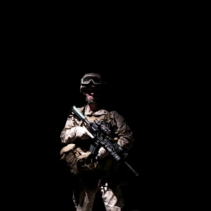Portrait of a U. S. Marine in uniform